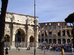 rome l'arc de constantin et le colisee